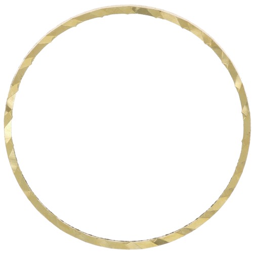 Anneaux de montage et tissage rond travaillé 20 mm - Laiton brut x50