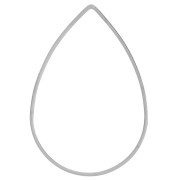 Anneaux de montage et tissage goutte 32x22 mm - Argenté x25|raw }}