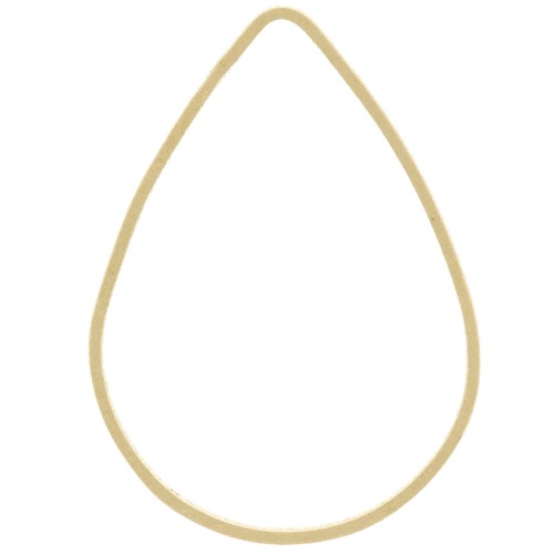 Anneaux de montage et tissage goutte 32x22 mm - Laiton brut x25