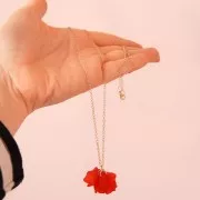 Sequins pétales de fleurs irrégulières 15 mm en acrylique effet dépoli - Violet x15