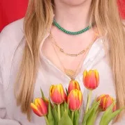 Perles rondelles - Heishi en verre 8x5 mm - Bordeaux x40cm