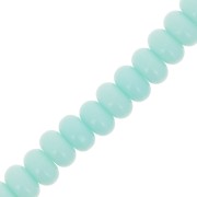 Perles rondelles - Heishi en verre 8x5 mm - Bleu ciel x40cm|raw }}