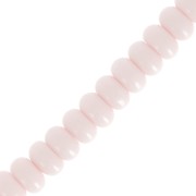 Perles rondelles - Heishi en verre 8x5 mm - Nude x38cm