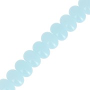 Perles rondelles - Heishi en verre 8x5 mm - Bleu clair x40cm|raw }}