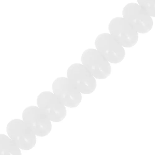 Perles rondelles - Heishi en verre 8x5 mm - Transparent x40cm