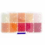 Assortiment perles rondelles facettées - rondes aplaties 4x3 mm Rose - Rouge x1000|raw }}