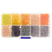 Assortiment perles rondelles facettées - rondes aplaties 4x3mm - Multicolore x1000|raw }}