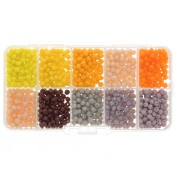 Assortiment perles rondelles facettées - rondes aplaties 4x3mm - Multicolore x1000
