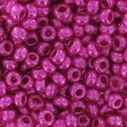 Perles rocailles Preciosa 11/0 2 mm - Rose métallique x20g