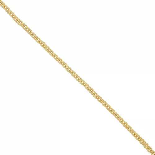 Chaîne maille Forçat double anneaux 3 mm - Doré à l'or fin x1m