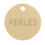 Breloques rondes personnalisées 6 mm avec Logo ou marque - Gold filled x100