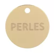 Breloques rondes personnalisées 6 mm avec Logo ou marque - Gold filled x100