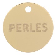 Breloques rondes personnalisées 10 mm avec Logo ou marque - Gold filled x100