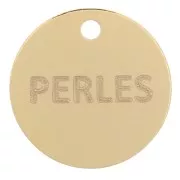 Breloques rondes personnalisées 10 mm avec Logo ou marque - Gold filled x100