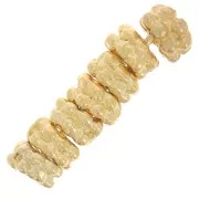 Perles rondelles forme fleur 4 mm - Doré à l'or fin x10