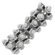 Perles rondelles étoile 7 mm - Argenté vieilli x10