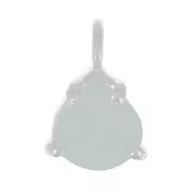 Pendentif triangle facetté avec serti griffe 10x7 mm - Argent 925 - Amazonite
