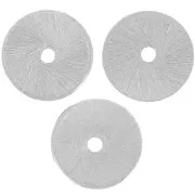 Perles rondelles Heishi  effet brossé 12x0.8 mm Argenté x5g environ 6 pièces