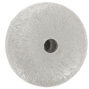 Perles rondes aplaties effet brossé 12 mm - Argenté x10g environ 5 pièces|raw }}