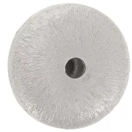 Perles rondes aplaties effet brossé 12 mm - Argenté x10g environ 5 pièces