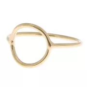 Bague fine avec cercle évidé - Taille 61 - Gold filled (or laminé)   x1