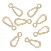 Attaches ovales 7x3 mm - Gold filled (or laminé)  x10