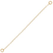 Chaînette d'extension maille Forçat 2 anneaux 55x1.2 mm - Gold filled (or laminé)  x1|raw }}