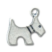 Breloque Scottie 16 mm argenté vieilli x1|raw }}