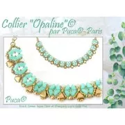 Perles en verre Kos® par Puca® 6x3 mm - Blue Green Opal AB x10g