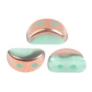 Perles en verre Kos® par Puca® 6x3 mm - Green Aqua Opal Capri Gold x10g|raw }}