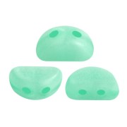 Perles en verre Kos® par Puca® 6x3 mm - Green Aqua Opal Mat x10g|raw }}