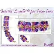 Perles en verre Kos® par Puca® 6x3 mm - Blue Green Opal Tweedy x10g