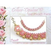 Perles en verre Kos® par Puca® 6x3 mm - Light Rose Opal AB x10g