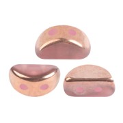 Perles en verre Kos® par Puca® 6x3 mm - Light Rose Opal Capri Gold x10g|raw }}