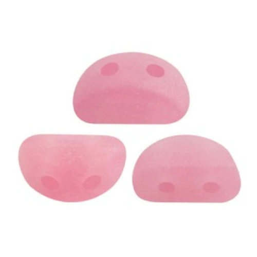 Perles en verre Kos® par Puca® 6x3 mm - Light Rose Opal Mat x10g