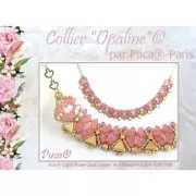 Perles en verre Kos® par Puca® 6x3 mm - Light Rose Opal Travertin x10g