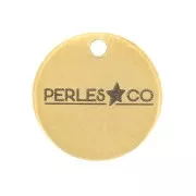 Breloques personnalisées 6 mm avec Logo complexe - Acier inoxydable 304 Doré x100