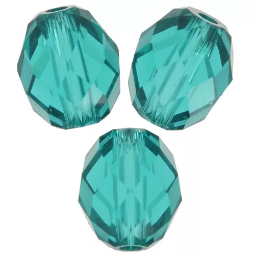 Olives Briolettes PureCrystal 5044 perles olives 5x4 mm - Bleu zircon x10