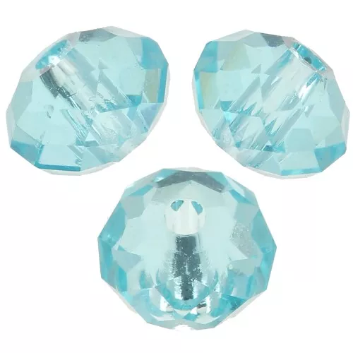 Perles rondes aplaties PureCrystal 5040 4 mm - Light turquoise x20
