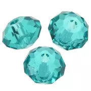 Perles rondes aplaties PureCrystal 5040 4 mm - Bleu zircon x20
