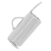 Embout tissage de perles rocailles & Delica Miyuki 8 mm - Placage Argent fin x10