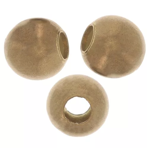 Perles rondes 5 mm - Laiton brut x50