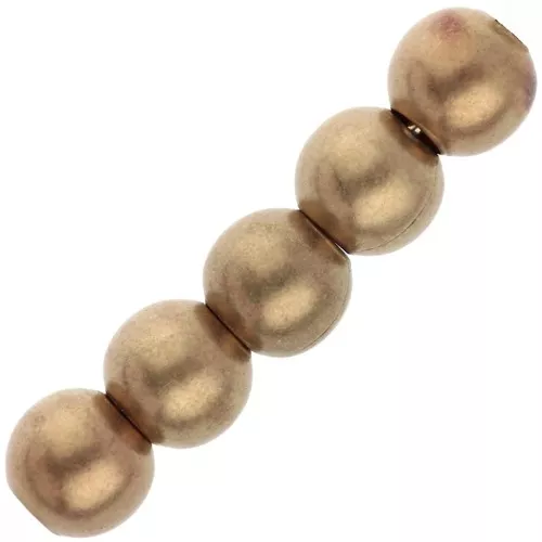 Perles rondes 4 mm - Laiton brut x100