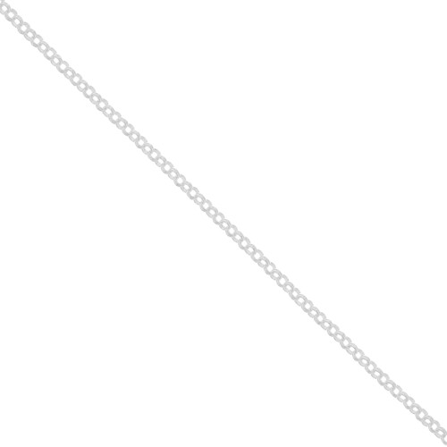 Chaîne maille Forçat double anneaux 3 mm - Argenté HQ x1m