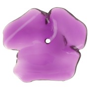 Pendentif fleur 40 mm en résine transparente - Violet x1