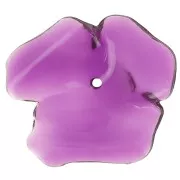 Pendentif fleur 40 mm en résine transparente - Violet x1