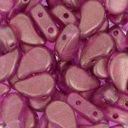 Perles en verre deux trous Paisley Duo 9x5.5 mm - Halo French Rose x10g|raw }}