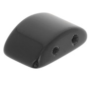 Perle 2 trous  12x8 mm en pierre gemme - Onyx noir x1|raw }}