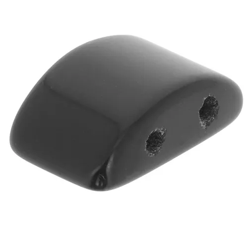 Perle 2 trous 12x8 mm en pierre gemme - Onyx noir x1