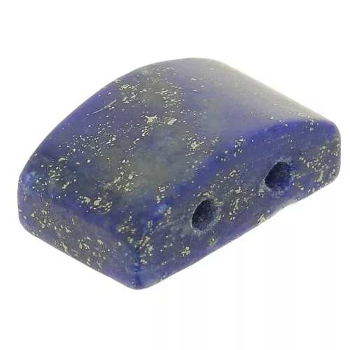 Perle 2 trous 12x8 mm en pierre gemme - Lapis lazuli x1